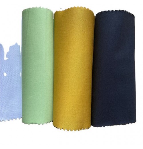 Hot selling 100% cotton fabric woven stock fabrics small rolls of cotton twill spandex fabric for clothes/plain dyed Hot selling 100% cotton fabric woven stock fabrics small rolls of cotton twill spandex fabric for clothes/plain dyed