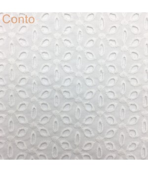 Solid Small Floral Design solid Korean cotton lace fabric Voile Cotton Fabric